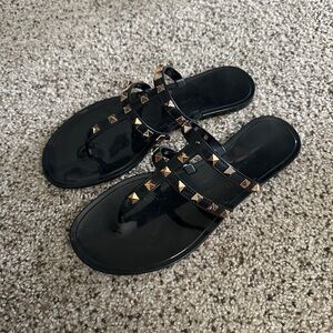 Stylish Black Studded Sandals